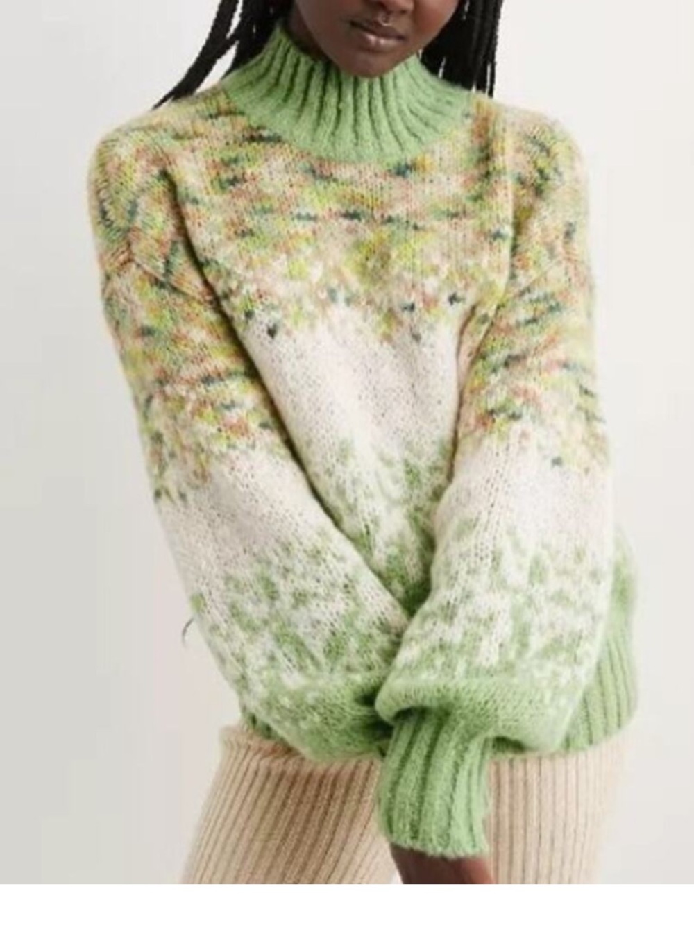 Aerie fair isle Ombre High-Neck Women's Sweater medium
